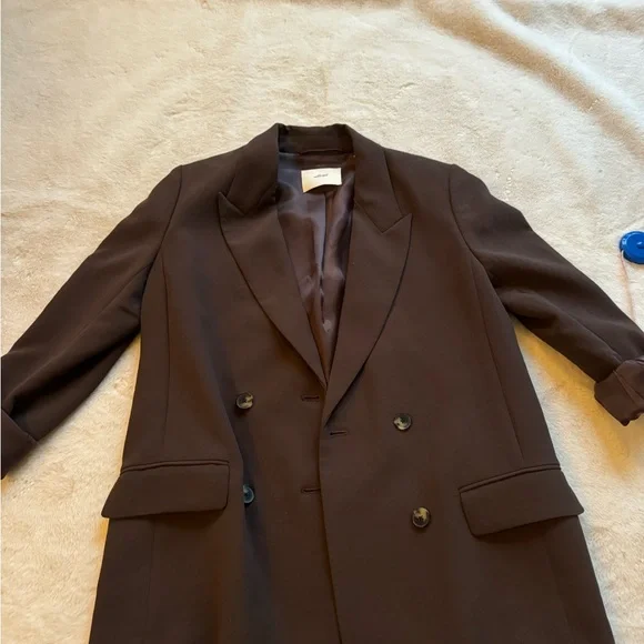 Brown Double-Breasted Women's Blazer - Picture 6 of 6